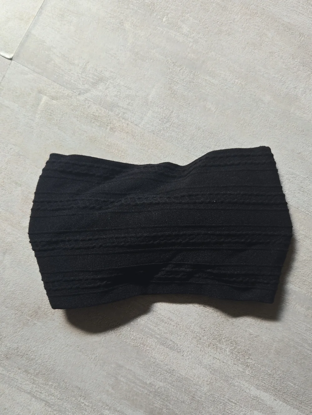 Baby Toddler Black Cable Knit Bow Headband Stretchy Wide Kids Top Knot Hair Band